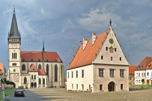 Town Hall in Bardejov and Church of St. Aegidius
