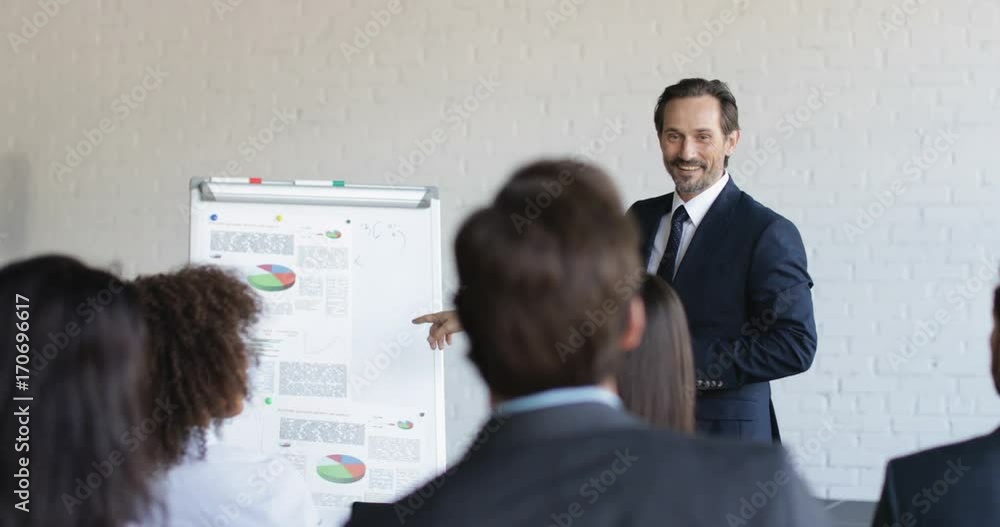 Group Of Business People On Presentation In Conference Hall Listening To Successful Businessman Training Seminar Slow Motion 60 Group Of Business People On Presentation In Conference Hall Listening To Successful Businessman Training Seminar Slow Motion 60