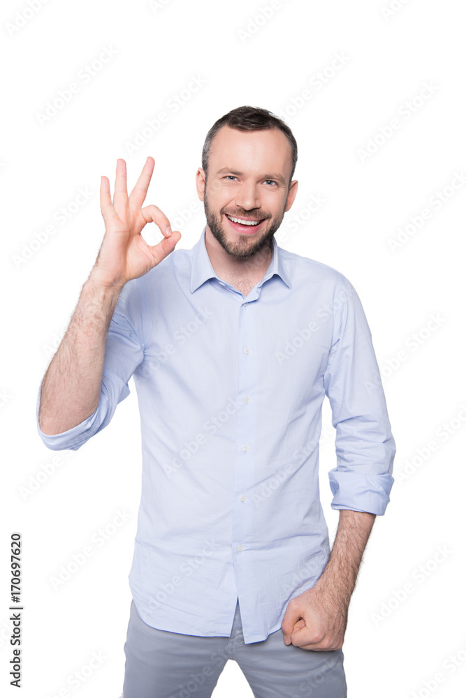man showing okay sign man showing okay sign