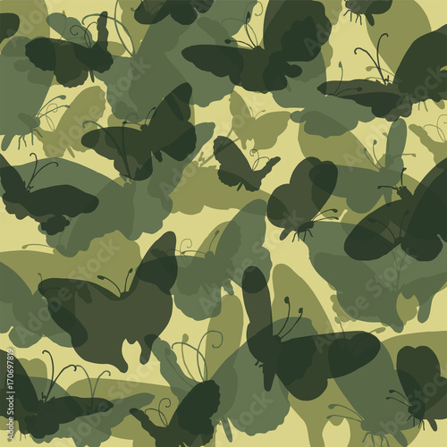 Camouflage Schmetterling grün