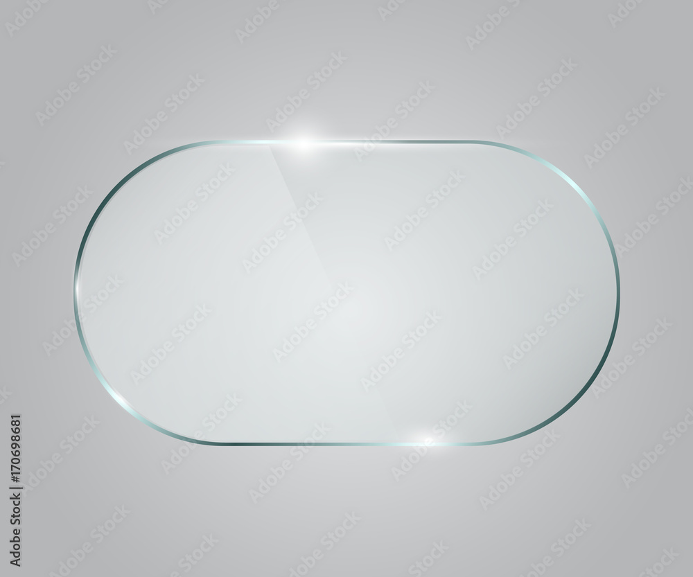  Glass banner realistic vector illustration