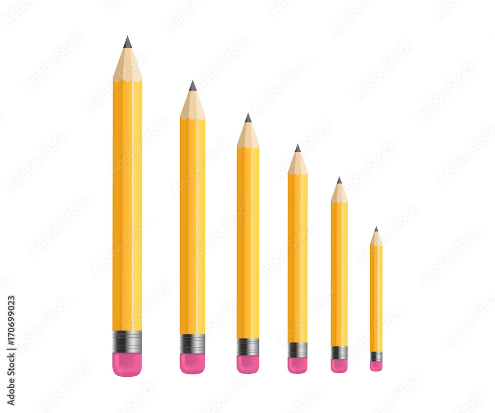 Classic shiny yellow vector pencil Classic shiny yellow vector pencil