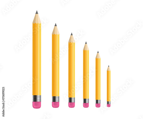 Classic shiny yellow vector pencil