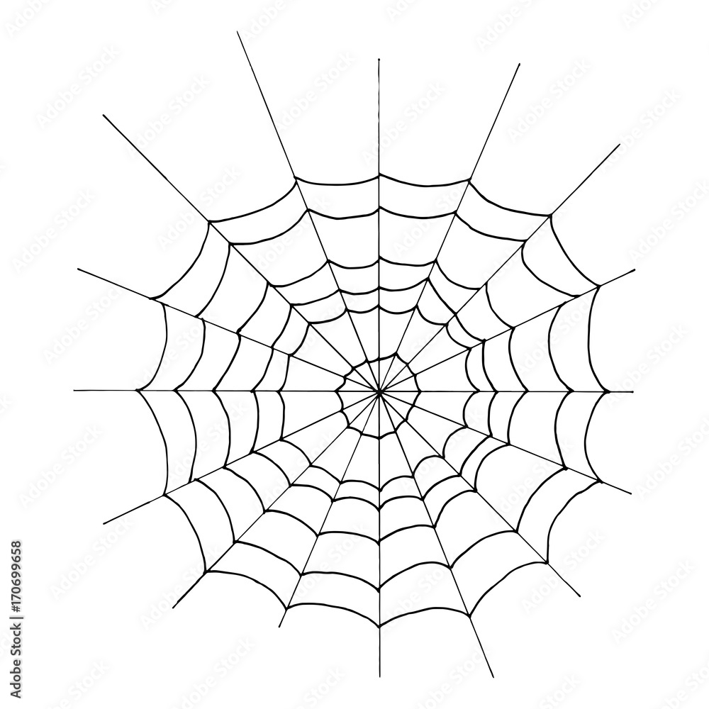 Fototapeta premium Hand Drawn Halloween Set. Web.