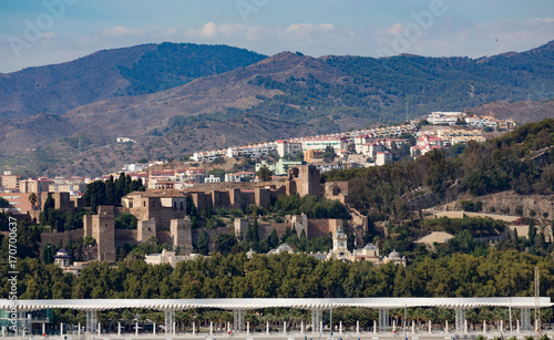 Hills of Malaga with old fort