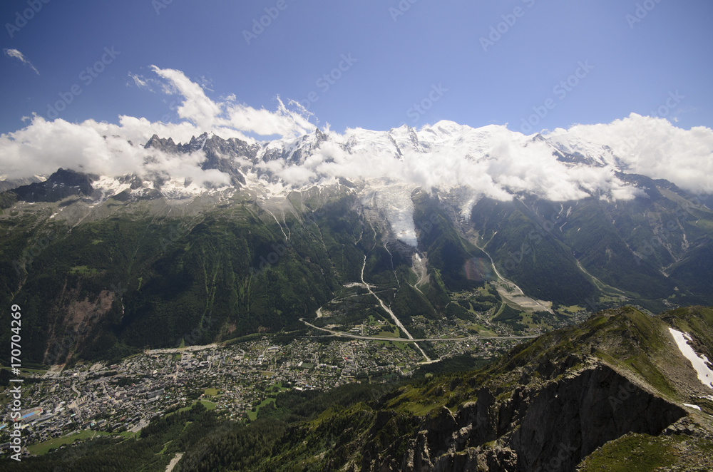 View of Chamonix - Mont Blanc
