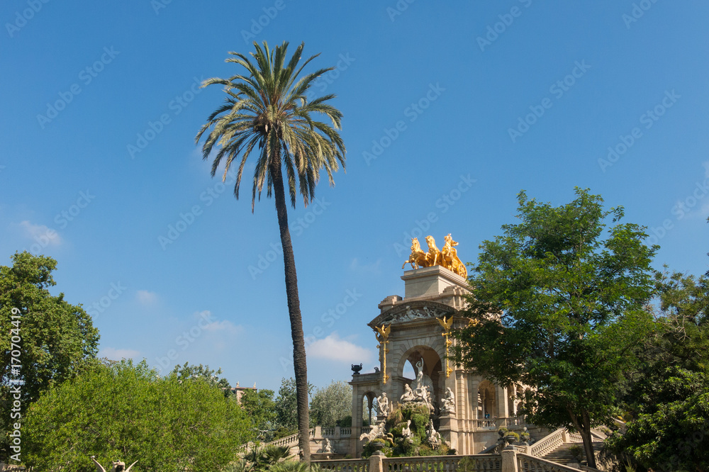 Fotografie Cascada Fountain in the Park Citadel in Barcelona, Spain