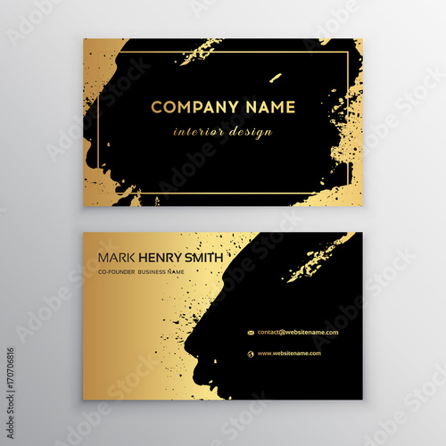 Vector business card. Luxury business card design.