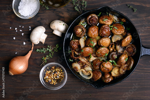 Delicious fried mushrooms