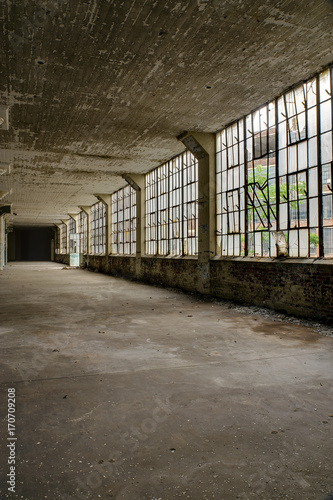 Concrete   Large Windows - Abandoned Clothing Factory