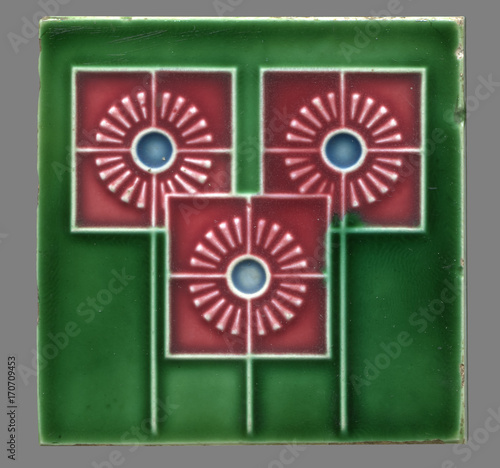 Art Nouveau tile between 1900-1930 from Germany photo