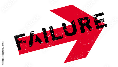 Failure rubber stamp. Grunge design with dust scratches. Effects can be easily removed for a clean, crisp look. Color is easily changed.