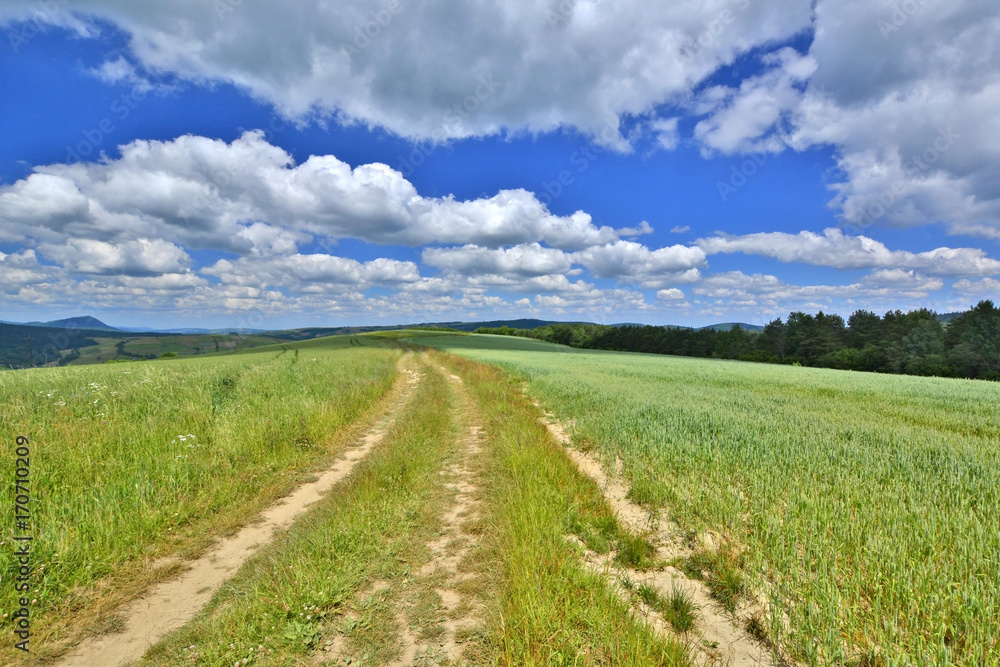 Rural landscape in countryside of Beskid Niski, Poland Rural landscape in countryside of Beskid Niski, Poland