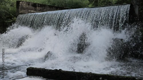Waterfall in slow motion photo