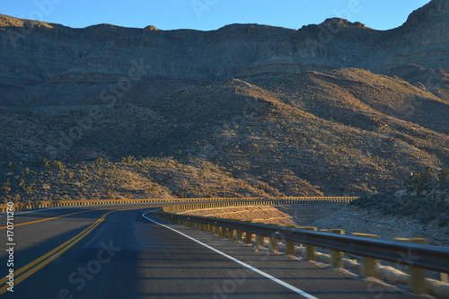Scenic road to Grand Canyon in United States
