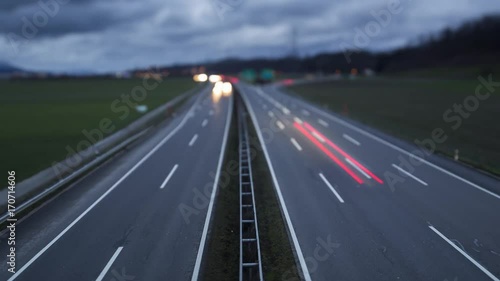 Timelapse en tilt shift d'une autoroute photo