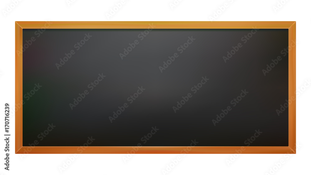 Realistic black board with wooden frame vector illustration Realistic black board with wooden frame vector illustration