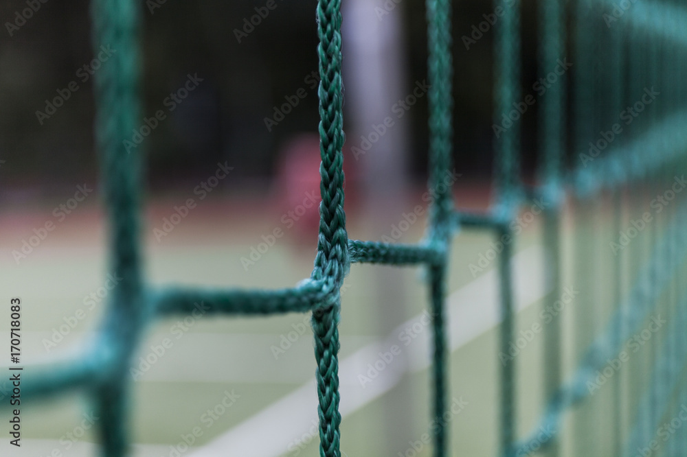 Stadium net with blurred background