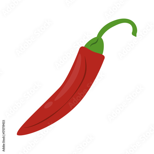 red chili pepper vegetable icon image vector illustration design 