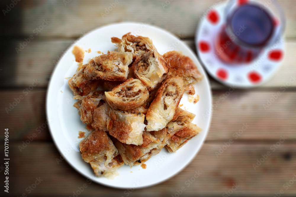 borek and tea borek and tea
