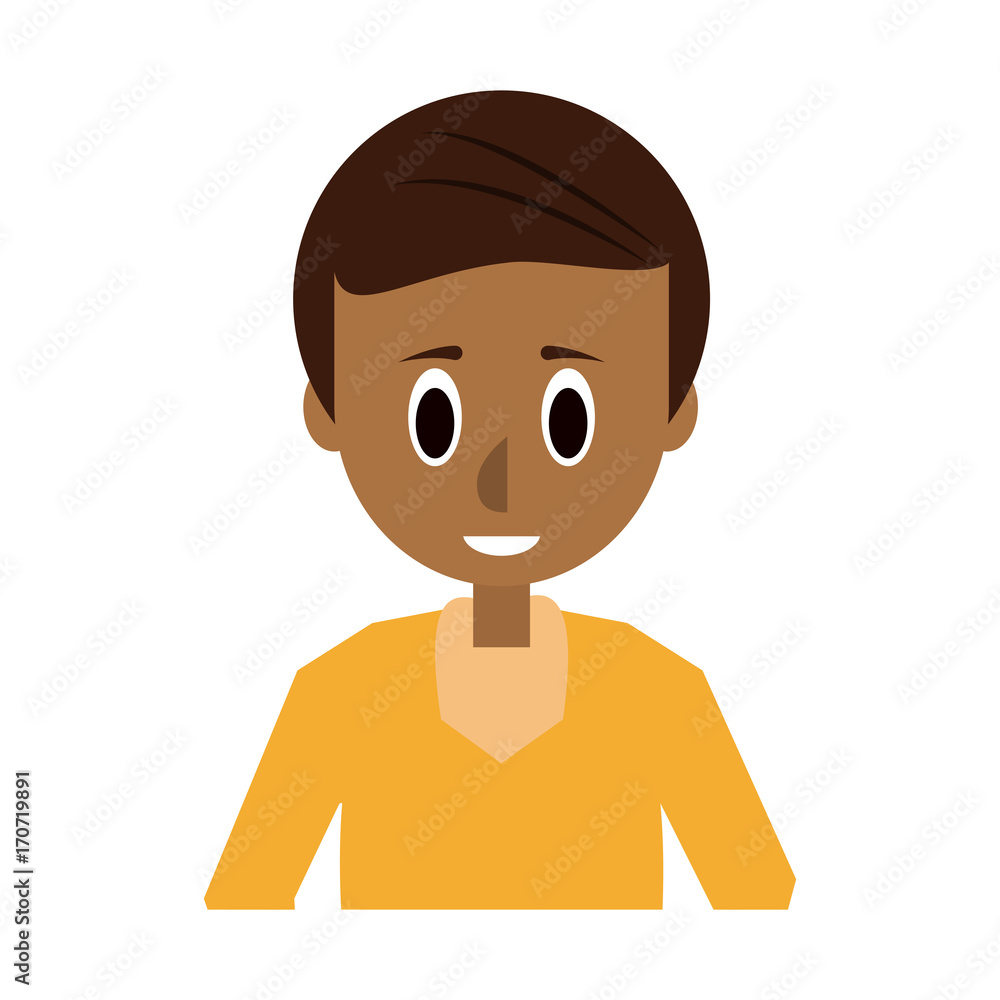 man with dark skin young adult wearing yellow sweater icon image vector illustration design man with dark skin young adult wearing yellow sweater icon image vector illustration design
