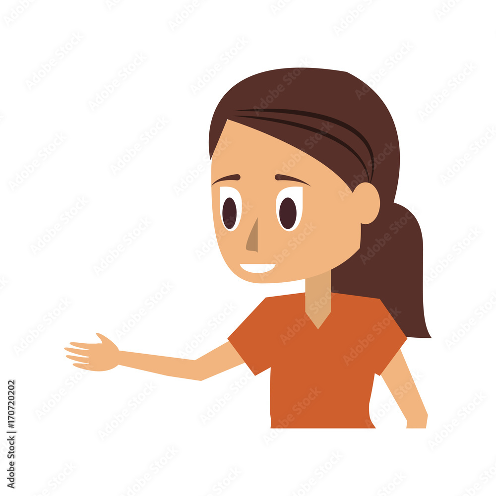 young woman icon image vector illustration design 