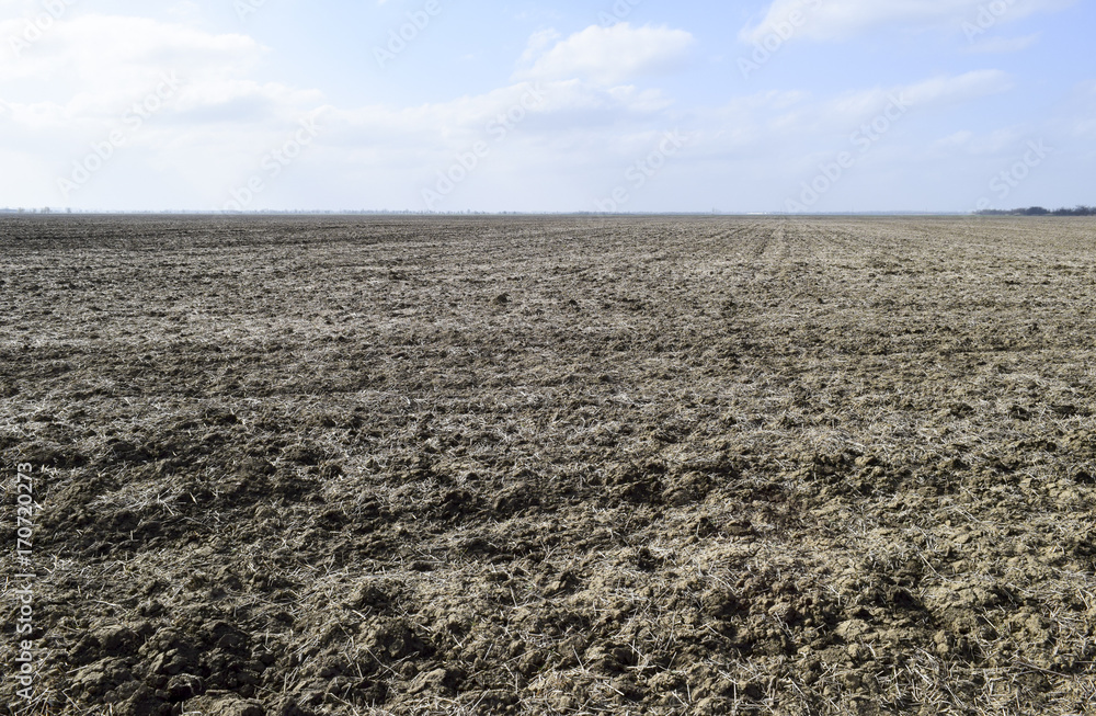 The plowed field. Spring processing of farmlands. The plowed field. Spring processing of farmlands.