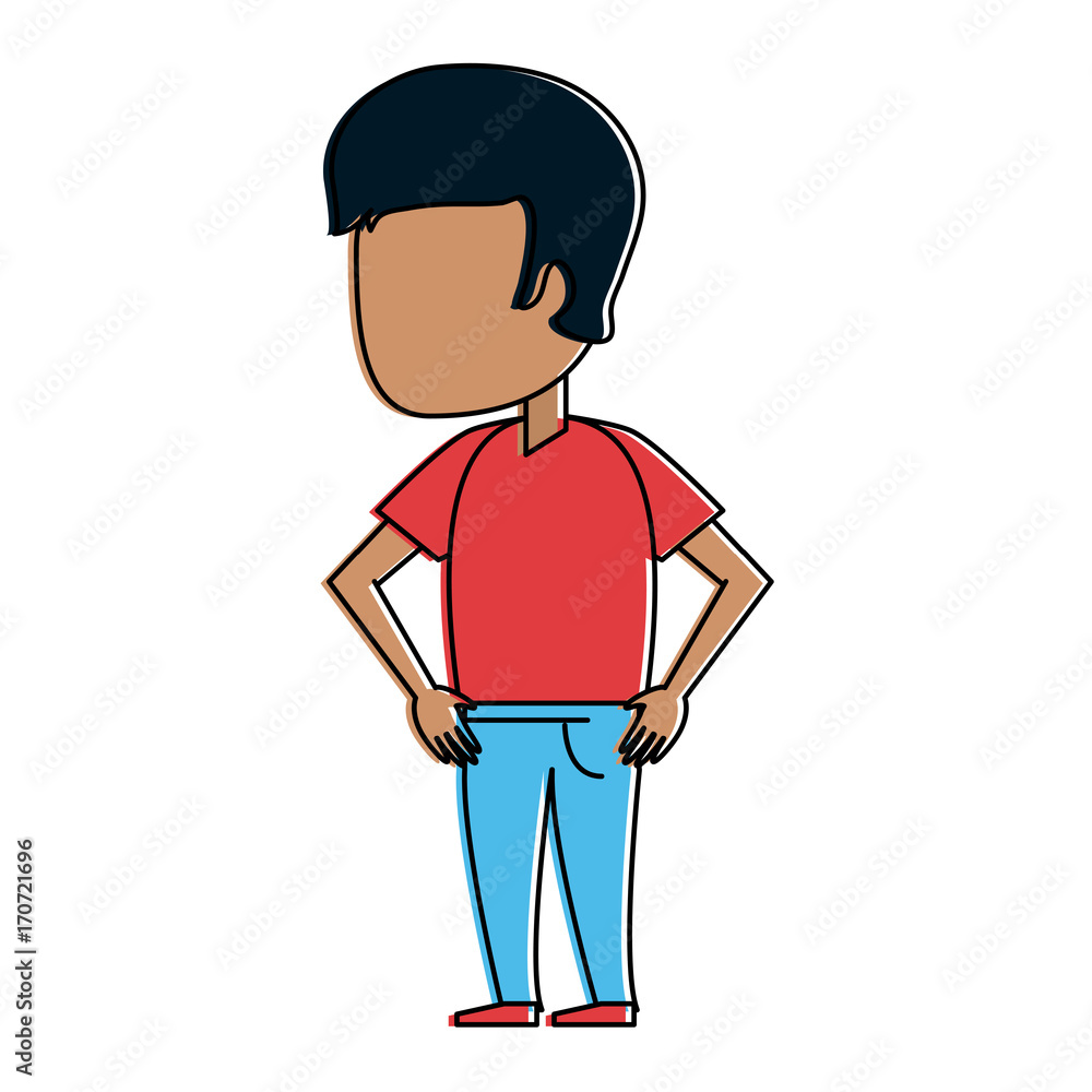 man avatar with tan skin  icon image vector illustration design 