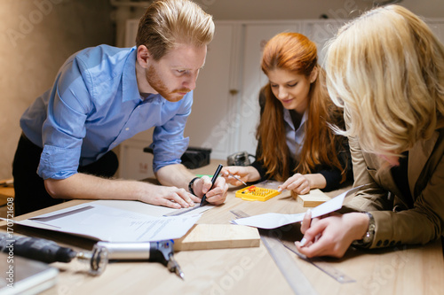 Group of designers working on a project