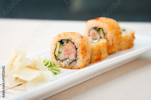 Crab maki with wasabi