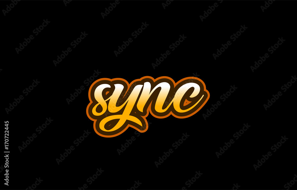 sync word text banner postcard logo icon design creative concept idea sync word text banner postcard logo icon design creative concept idea