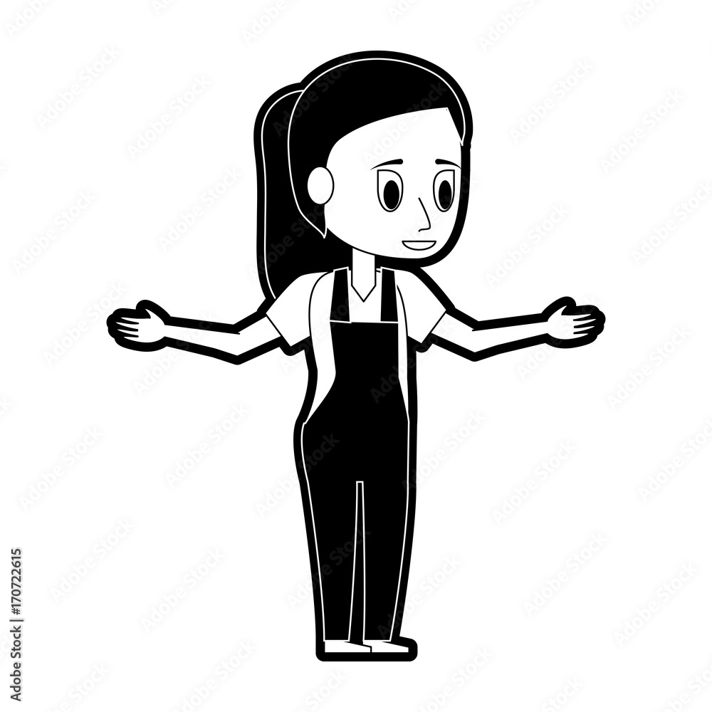 young woman lifting arms up icon image vector illustration design black and white young woman lifting arms up icon image vector illustration design black and white