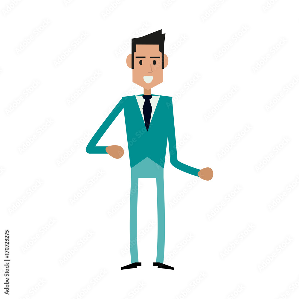 happy businessman cartoon icon image vector illustration design 