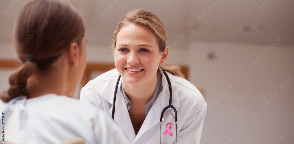 Composite image of pink breast cancer awareness ribbon Composite image of pink breast cancer awareness ribbon