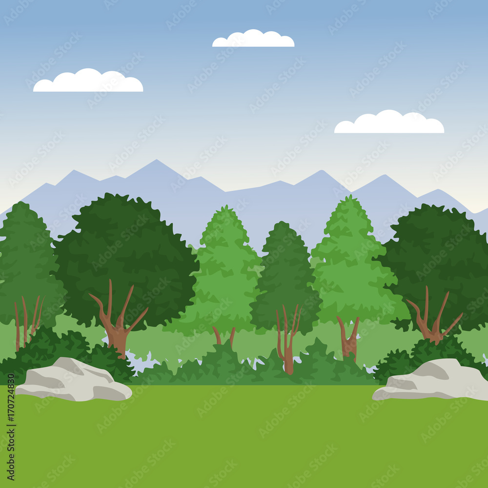 Forest animals cartoon over white background vector illustration graphic design