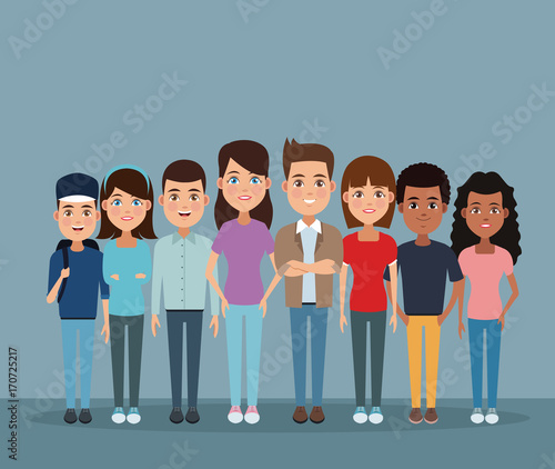 Friendship cartoon design over white background vector illustration graphic design