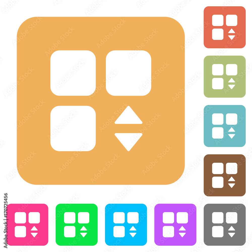Adjust component rounded square flat icons Adjust component rounded square flat icons