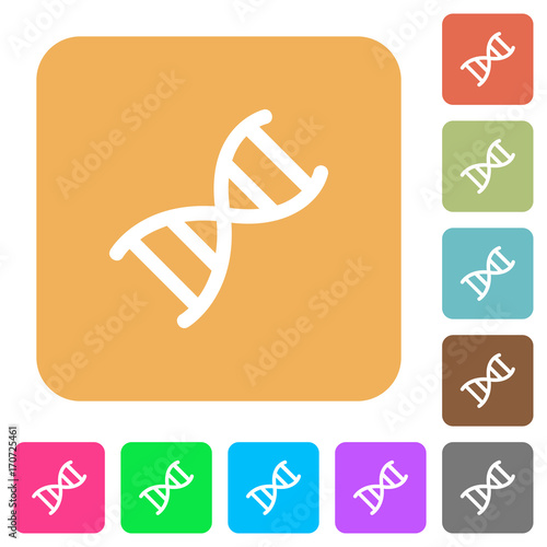 DNA molecule rounded square flat icons