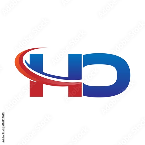 modern vector initial letters logo swoosh ho red blue Free Download modern vector initial letters logo swoosh ho red blue - GFXLoad