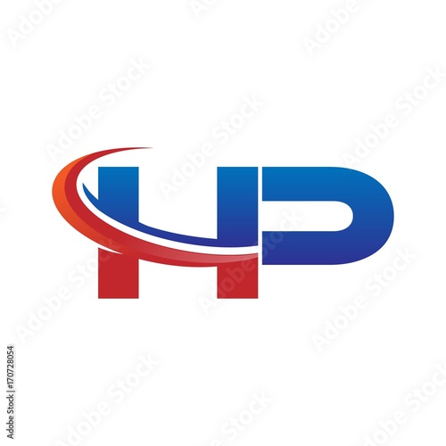 modern vector initial letters logo swoosh hp red blue Free Download modern vector initial letters logo swoosh hp red blue - GFXLoad