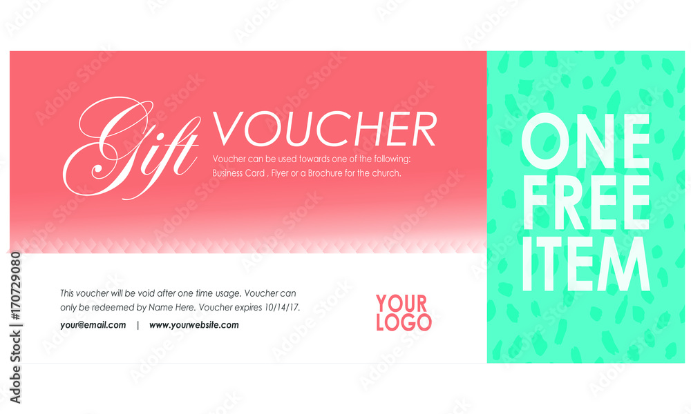 Gift Voucher Template - 2 Rows 1 Colum Design Gift Voucher Template - 2 Rows 1 Colum Design