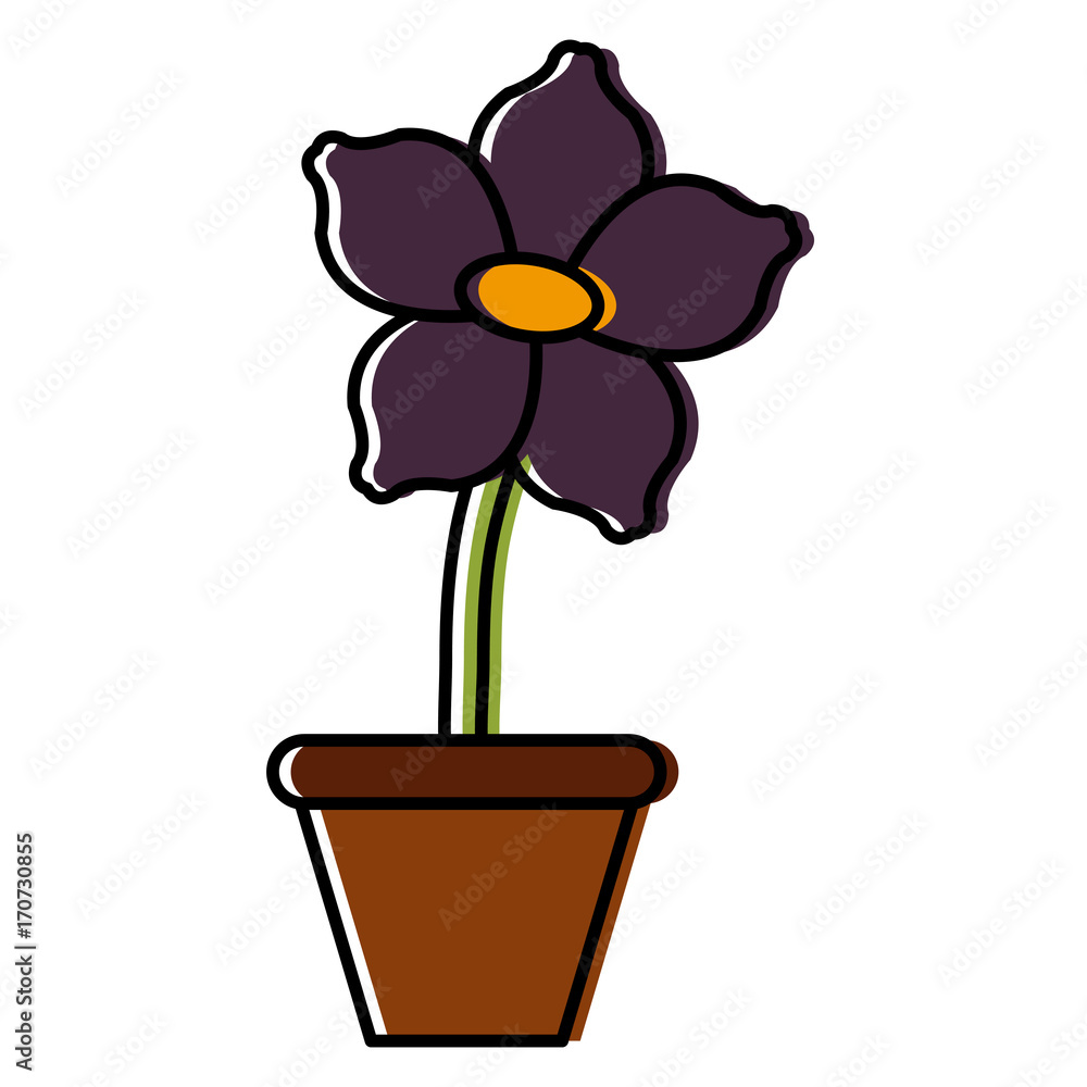 Flower in vase icon vector illustration graphic design Flower in vase icon vector illustration graphic design
