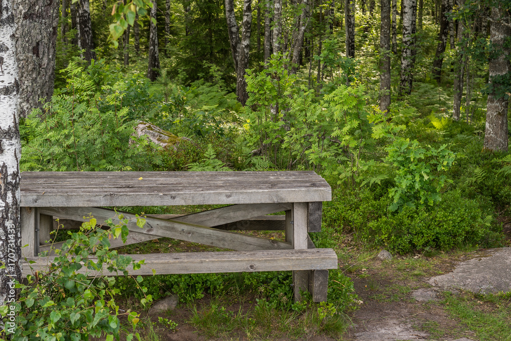 Pier with bench, place for recreation and fishing. Pier with bench, place for recreation and fishing.