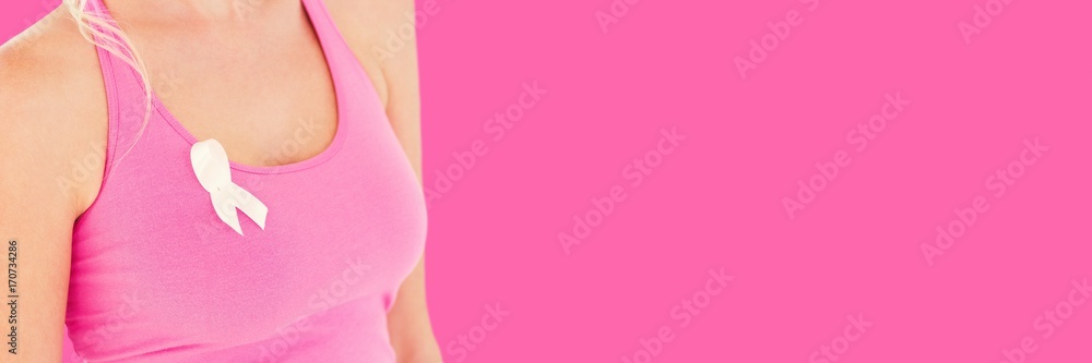 custom made wallpaper toronto digitalComposite image of mid section of woman with breast cancer