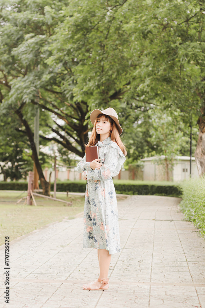 Women who relax and enjoy the park. Women who relax and enjoy the park.