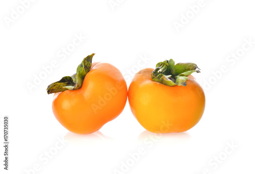 persimmon on white background