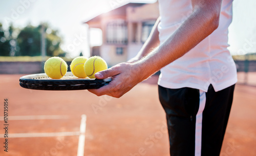 Tennis player. Sport, recreation concept © bobex73