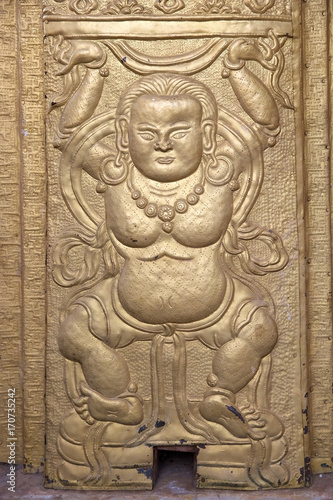 Bas-relief at the Punakha Dzong, Punakha, Bhutan