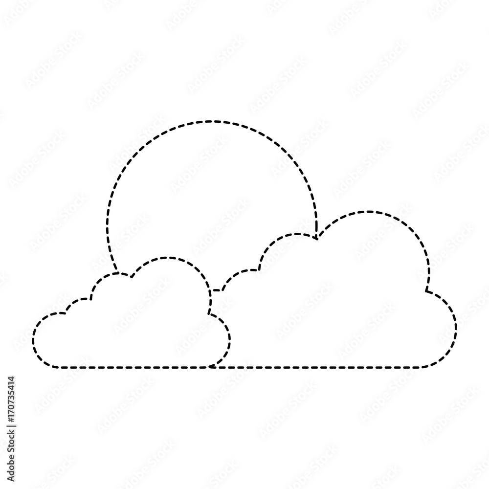 cloud sky with sun vector illustration design cloud sky with sun vector illustration design