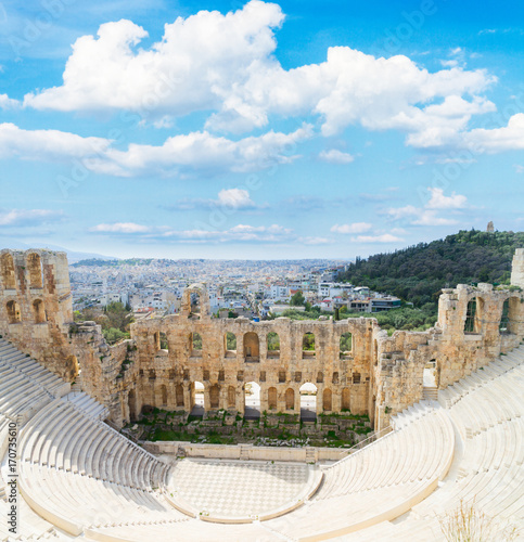 cup of Herodes Atticus amphitheater of Acropolis, Athens, Greece
